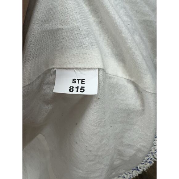 Zara Basic Outerwear Womens Coat Size XS White Blue Tweed Open Front Lined - Picture 6 of 11